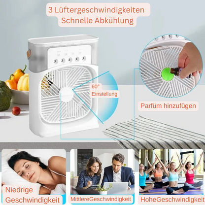 Tragbarer 3-in-1 Luftbefeuchter Ventilator Klimaanlage